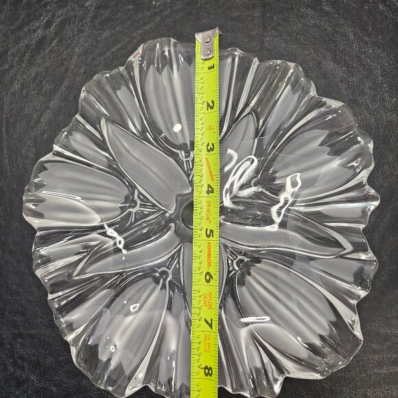 Mikasa Round Compote Tulips Satin Frosted Glass Pedestal Footed Compote - Picture 10 of 12